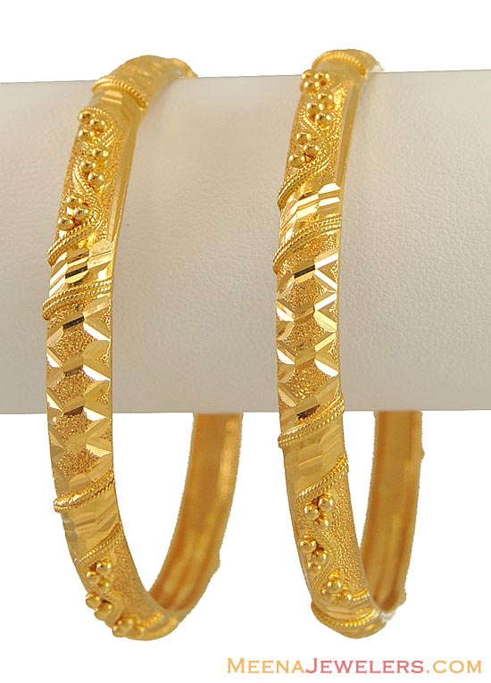 Indian Gold Bangles Designer White Buy Picture