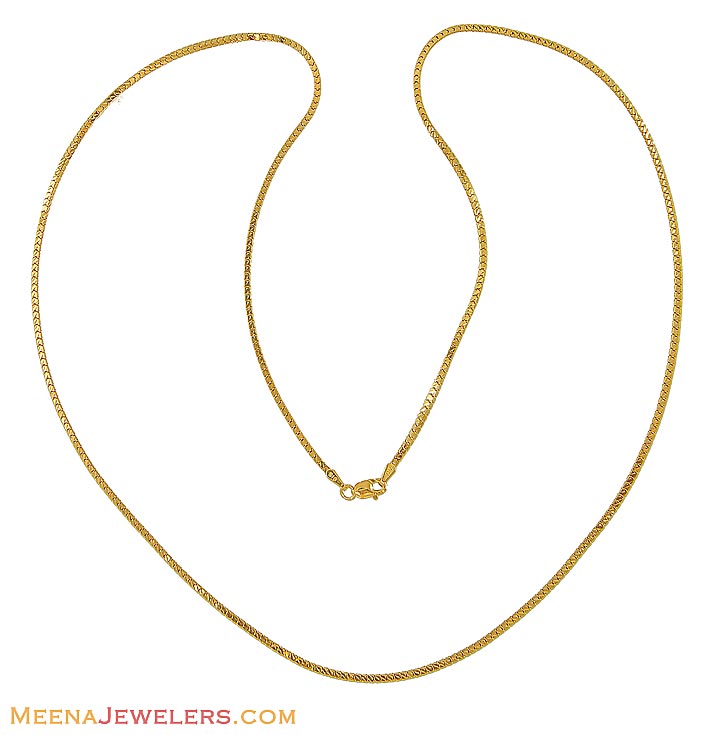 22Kt Mens Gold Chain ChPl8267 22Kt Gold Fancy Box Chain. Hook type Lobster