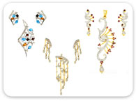 Diamond Jewellery >  Diamond Pendant Sets > 