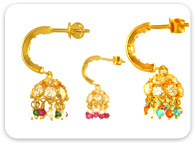 Earrings >  22Kt Gold Fancy Earrings > 