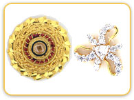 Earrings >  22 Kt Gold Tops > 