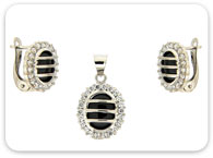 Pendant Sets >  White Gold Pendant Sets > 