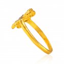  [ Ladies Gold Ring > 22Kt Gold Two Tone Ring  ]