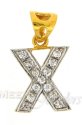 22Kt Gold Pendant with Initial(X) - Click here to buy online - 293 only..