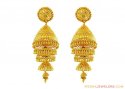 Click here to View - 22k Gold Layered Jhumka Earrings 