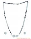 Indian White Gold Mangalsutra Set 