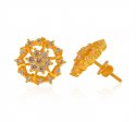 22 Karat Fancy Gold Tops with CZ  - Click here to buy online - 890 only..