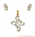 18 Karat Diamond Pendant Set - Click here to buy online - 4,121 only..