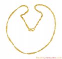 Click here to View - 22K Plain Gold Chain (16 Inches) 
