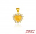 22Kt Gold Pendant with Initial (E) - Click here to buy online - 313 only..