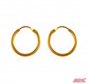 22k Gold Hoop Earrings - Click here to buy online - 292 only..