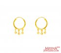 22k Gold balls Hoop Earrings - Click here to buy online - 296 only..
