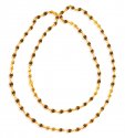 22K Gold  Brown Tulsi Mala 26IN - Click here to buy online - 1,415 only..