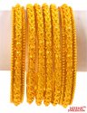 22K Gold Bangles Set(6 pcs) - Click here to buy online - 12,348 only..