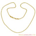 22K Fancy Balls Chain (16 inch) - Click here to buy online - 513 only..