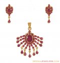 Click here to View - Ruby pendant set in 22k gold 