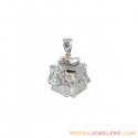 White Gold Floral Design Pendant - Click here to buy online - 863 only..