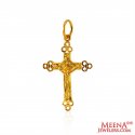 22K Gold Jesus Cross Pendant  - Click here to buy online - 291 only..