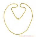 Click here to View - 22K Hollow Rope Chain (20 Inch) 