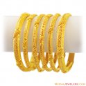 Click here to View - 22k Yellow Gold Bangles Set(6 Pcs) 