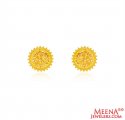 22K Gold Circle Earrings - Click here to buy online - 729 only..