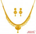 Beautiful Gold Necklace Set - Click here to buy online - 2,583 only..