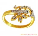 Fancy Diamond Ladies Floral Ring  - Click here to buy online - 2,158 only..