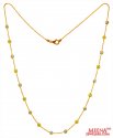22k Gold Meenakari Beads Chain - Click here to buy online - 718 only..