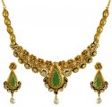 22Karat Gold Kundan Necklace Set - Click here to buy online - 11,947 only..