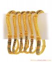 Click here to View - 22K Gold Meenakari Bangles Set 