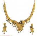Exclusive Peacock Necklace Set - Click here to buy online - 3,232 only..
