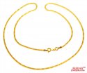 Click here to View - 16 Inches Plain Gold Chain 