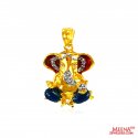 22 Kt Gold Lord Ganesh Pendant - Click here to buy online - 836 only..
