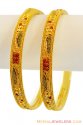22K Gold Three Tone Bangles  - Click here to buy online - 2,791 only..