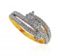 18KT Gold Diamond Ring for Ladies - Click here to buy online - 1,648 only..