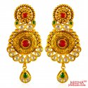 Click here to View - 22k  Gold Antique Finish Earrings 