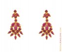 Gold Earrings with Ruby