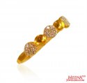 22Kt Gold CZ Ring - Click here to buy online - 147 only..