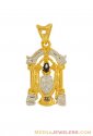 22kt Two Tone Balaji Pendant - Click here to buy online - 447 only..