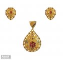 Click here to View - 22k Pendant Sets (Ruby Studded) 