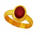 22 Karat Gold Ruby Ring (Manik) - Click here to buy online - 2,108 only..