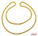 22 Kt Hollow Rope Chain (20 Inches) - Click here to buy online - 578 only..