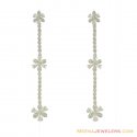 18k White Gold Long Earrings - Click here to buy online - 1,040 only..