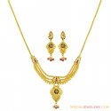 Click here to View - 22k Meenakari Necklace Set 