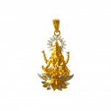 22 kt Gold Laxmi Pendant - Click here to buy online - 687 only..