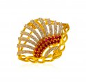 22kt Gold Ladies CZ Ring - Click here to buy online - 612 only..