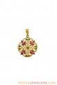 Click here to View - 22K Floral Precious Stones Pendant 