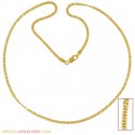 22K Gold Thin Flat Chain((18 Inch) - Click here to buy online - 478 only..