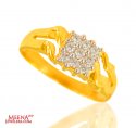 22 Kt Gold CZ Mens Ring - Click here to buy online - 695 only..