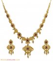 Click here to View - 22Kt  Diamond Polki Necklace Set 